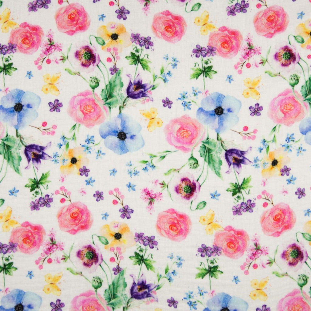 Double Gauze - Spring Bouquet-Muslin Fabric-Jelly Fabrics