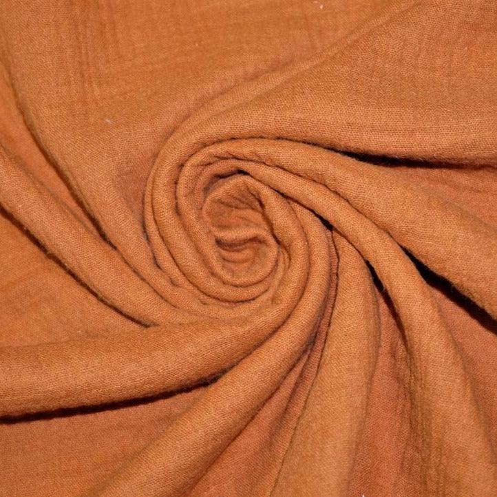 Double Gauze - Rust-Muslin Fabric-Jelly Fabrics