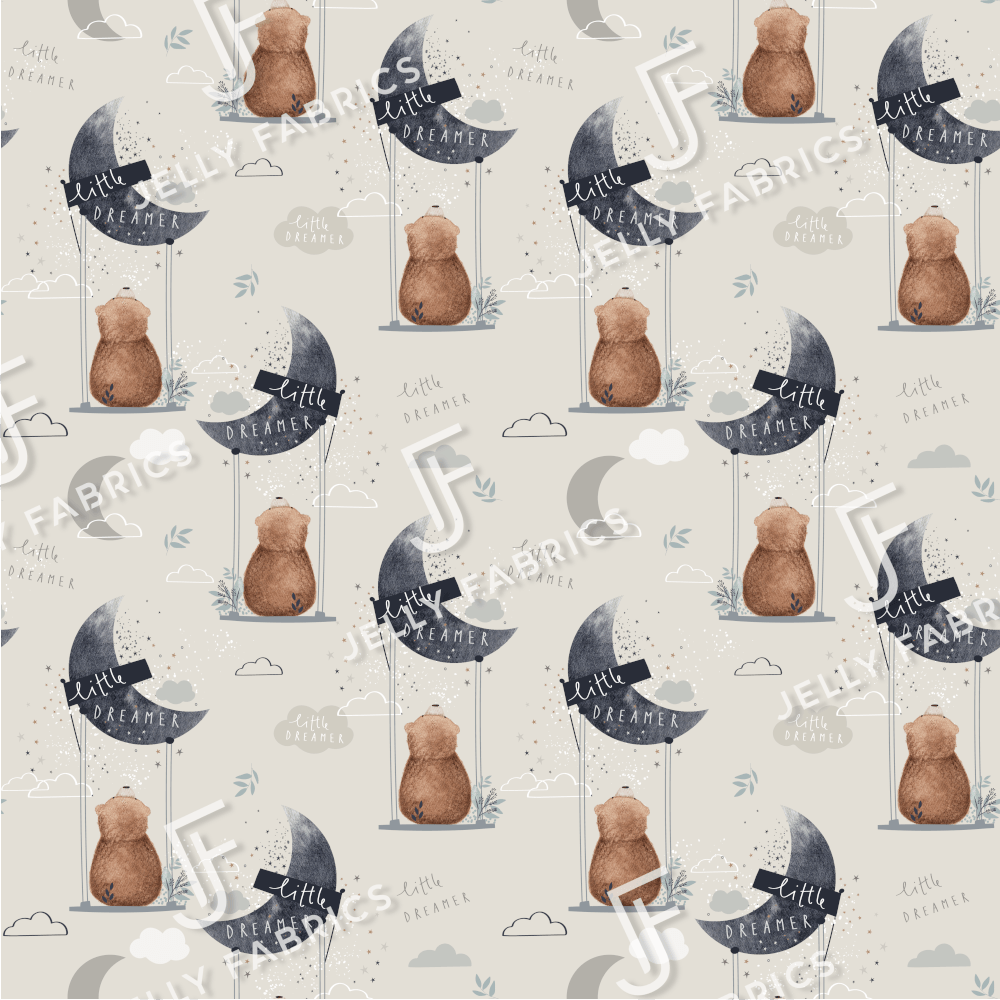 PRE-ORDER!!! - Cotton Jersey - DRII in Ecru (EXCLUSIVE) (due July)-Jersey Fabric-Jelly Fabrics