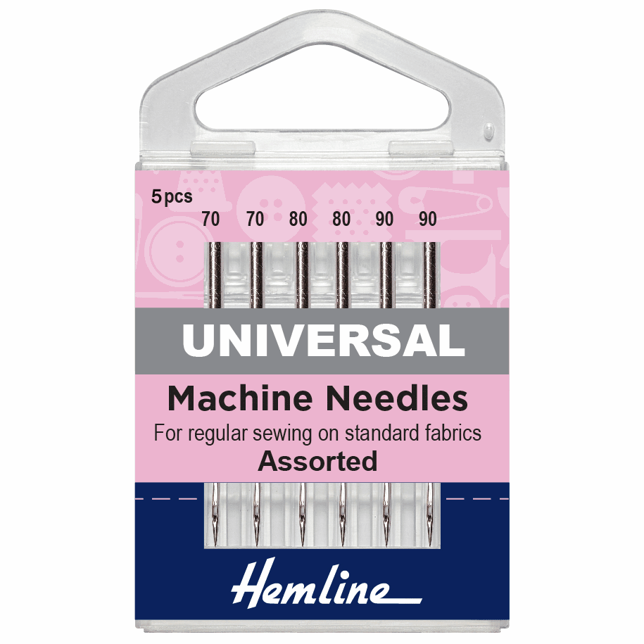 Hemline Sewing Machine Needles - Universal - Mixed (pack of 6)-Accessories-Jelly Fabrics