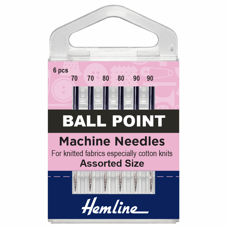 Hemline Sewing Machine Needles - Ball Point - Mixed (pack of 6)-Accessories-Jelly Fabrics