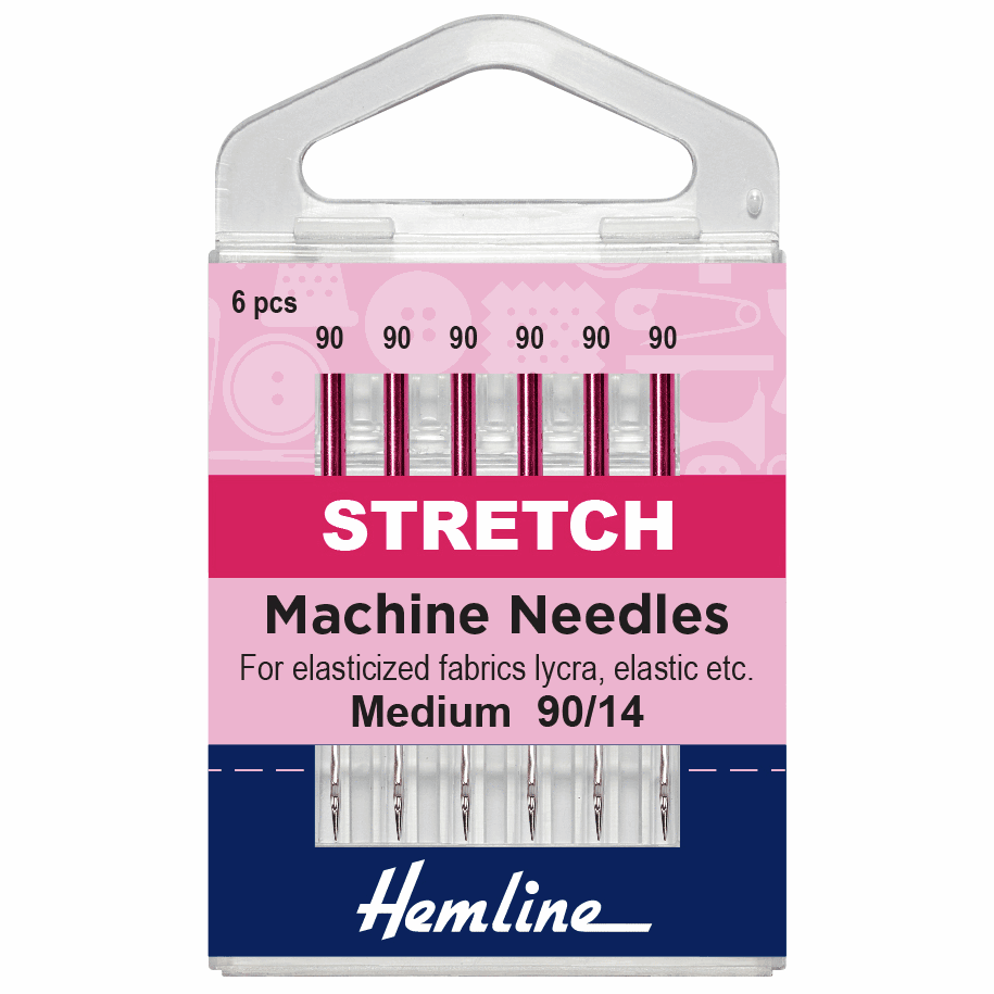Hemline Sewing Machine Needles - Stretch - Medium 90/14 (pack of 6)-Accessories-Jelly Fabrics