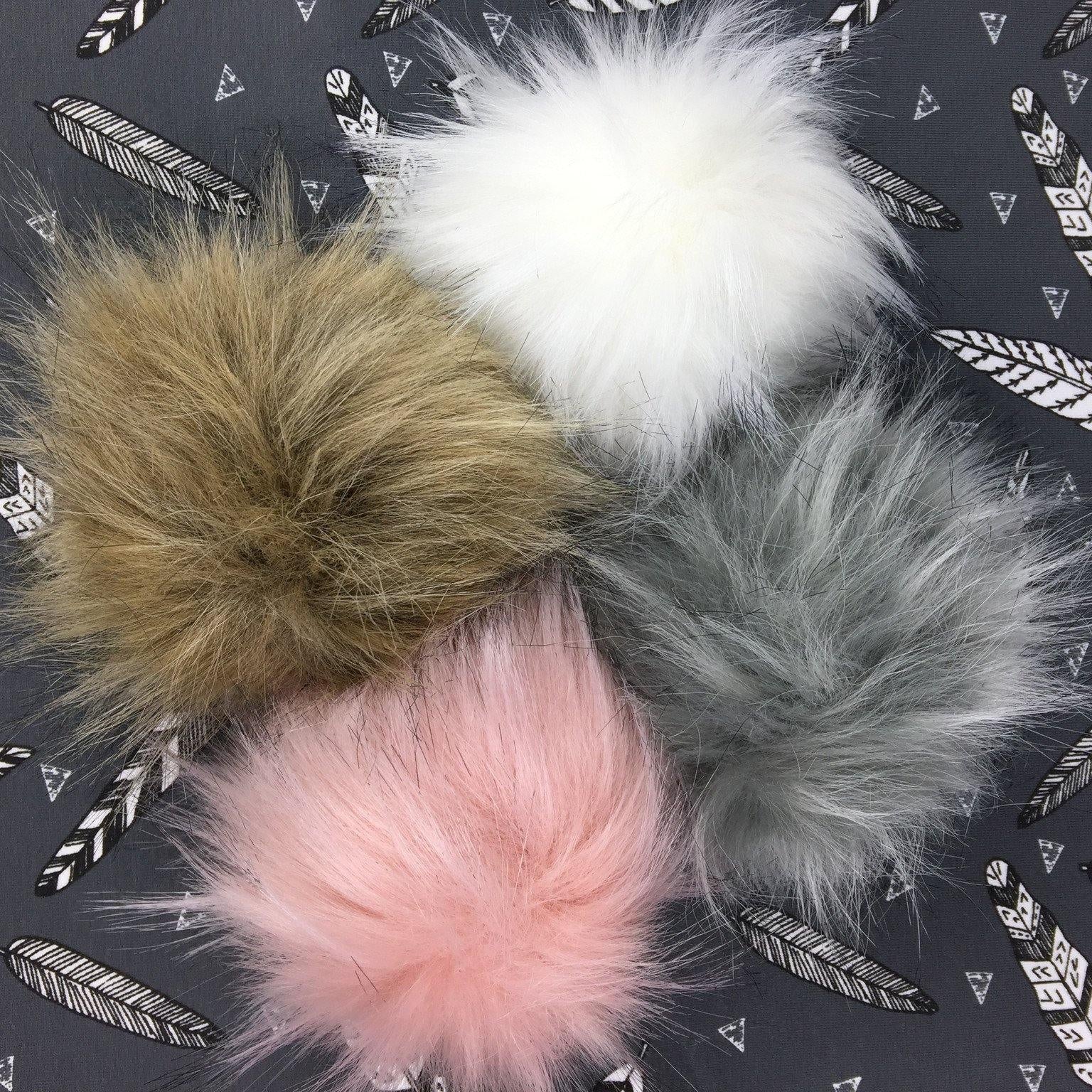 Faux Fur Pom Pom - Pink-Accessories-Jelly Fabrics