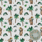 Cotton Jersey - Jungle Explorer in Grey (EXCLUSIVE)-Jersey Fabric-Jelly Fabrics