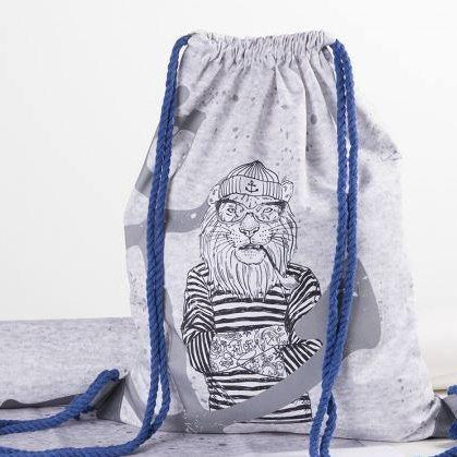 CUT & SEW - DIY Kit for Sailor Lion Gym Bag-DIY Kit-Jelly Fabrics