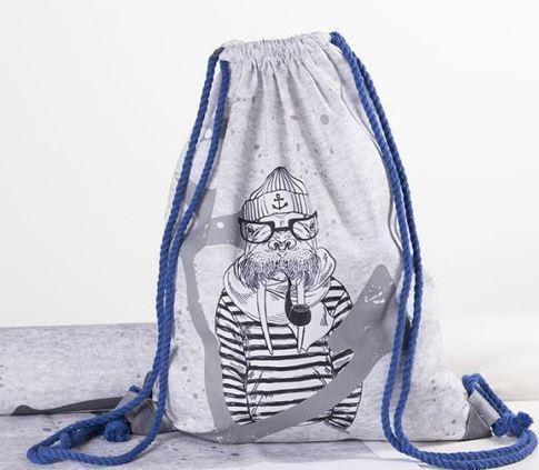 CUT &amp; SEW - DIY Kit for Sailor Walrus Gym Bag-DIY Kit-Jelly Fabrics