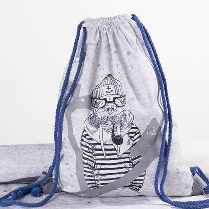 CUT & SEW - DIY Kit for Sailor Walrus Gym Bag-DIY Kit-Jelly Fabrics