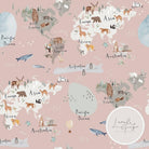 Cotton Jersey - One World in Heather (bigger scale)-Jersey Fabric-Jelly Fabrics