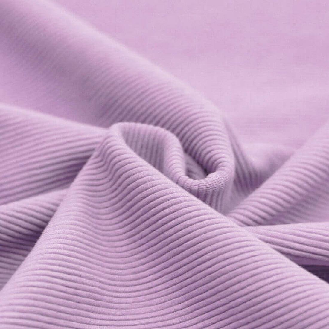 Ribbed Jersey - Pastel Lilac-Jersey Fabric-Jelly Fabrics