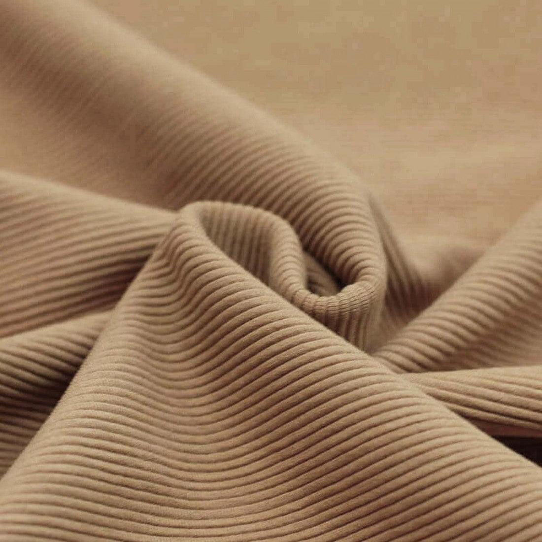 Ribbed Knit Fabric - Dark Beige  Jelly Fabrics – Jelly Fabrics Ltd