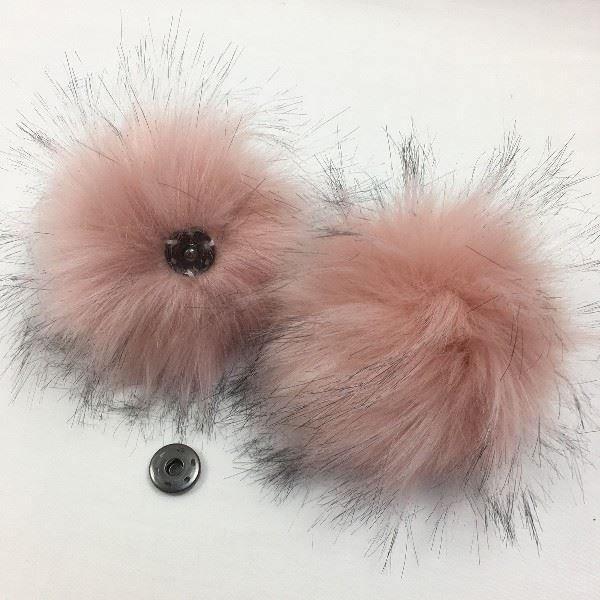 Faux Fur Pom Pom - Pink-Accessories-Jelly Fabrics