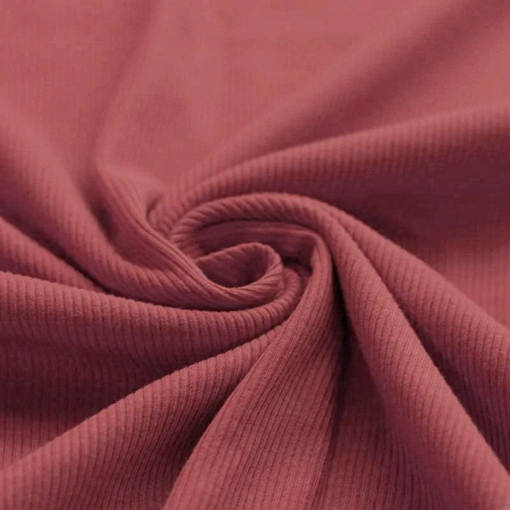 Fine Ribbed Jersey - Raspberry-Jersey Fabric-Jelly Fabrics