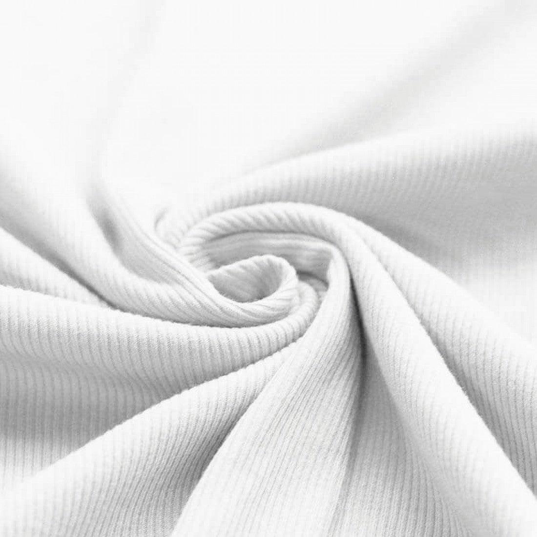 Ribbed Knit Fabric - White  Jelly Fabrics – Jelly Fabrics Ltd