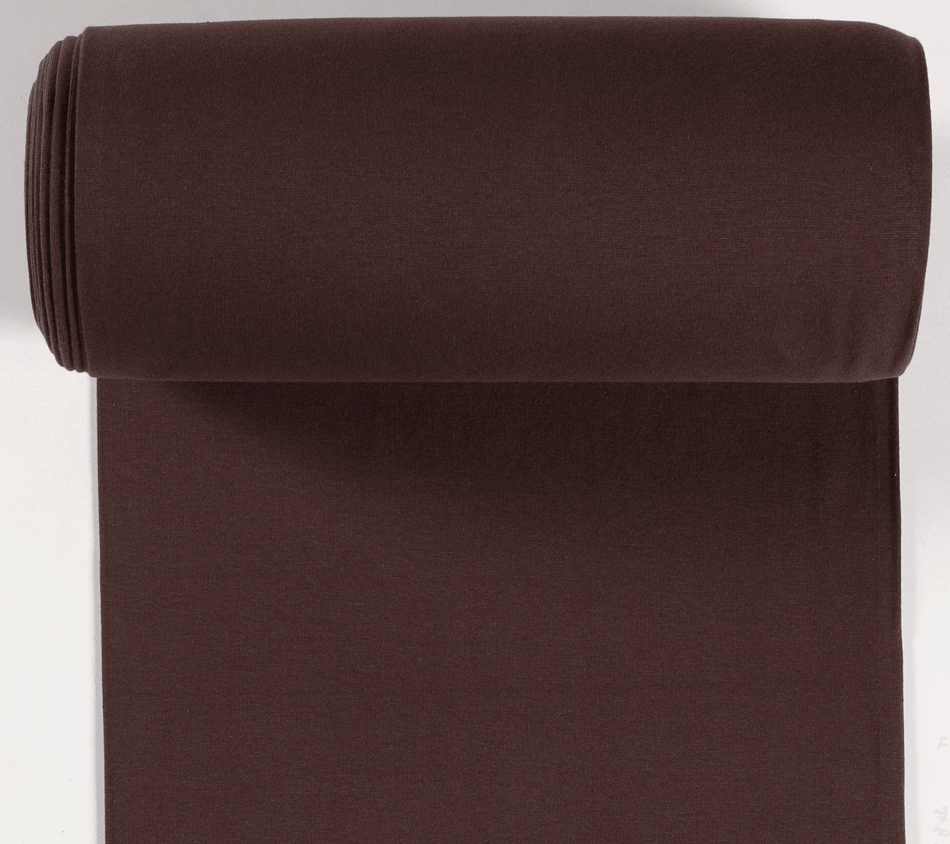 Rib Knit - Dark Brown tubular ribbing-Rib Knit-Jelly Fabrics