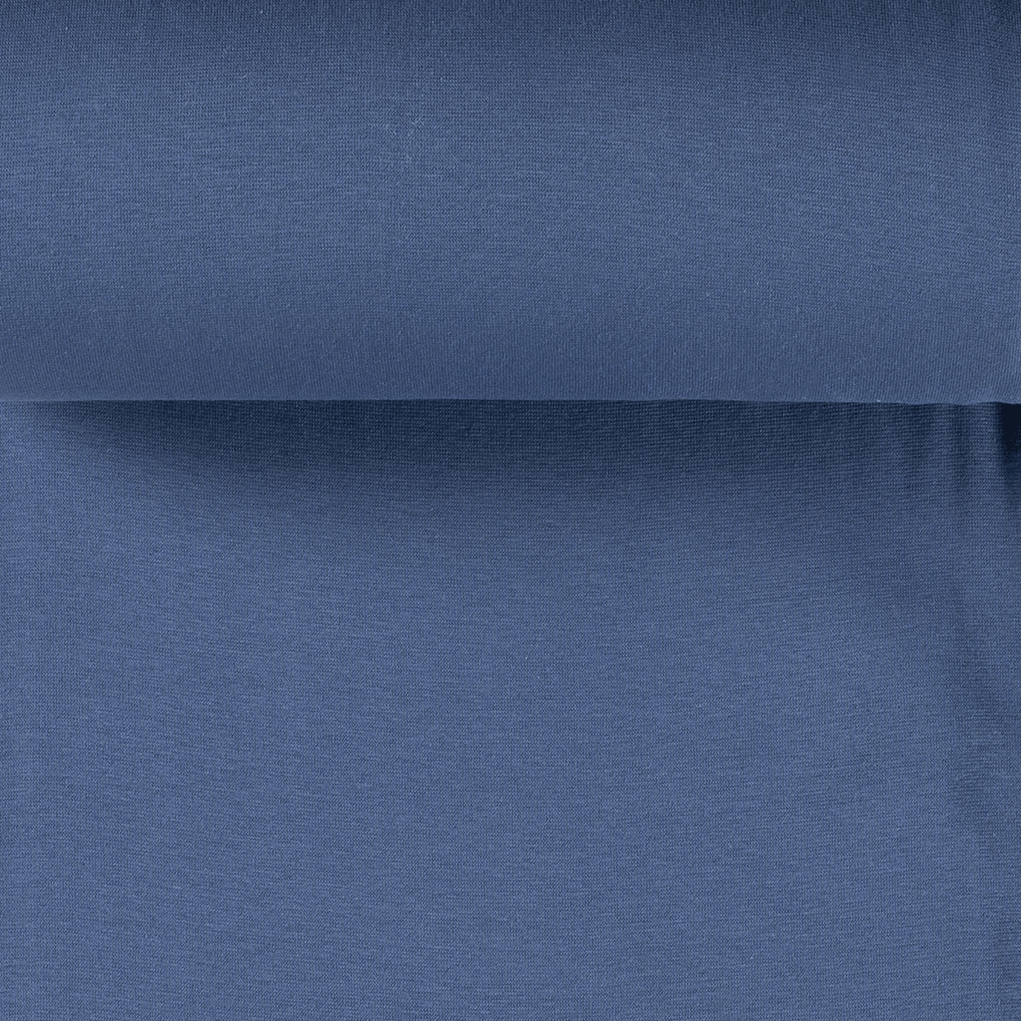 Rib Knit Fabric - Indigo Blue tubular ribbing-Rib Knit-Jelly Fabrics