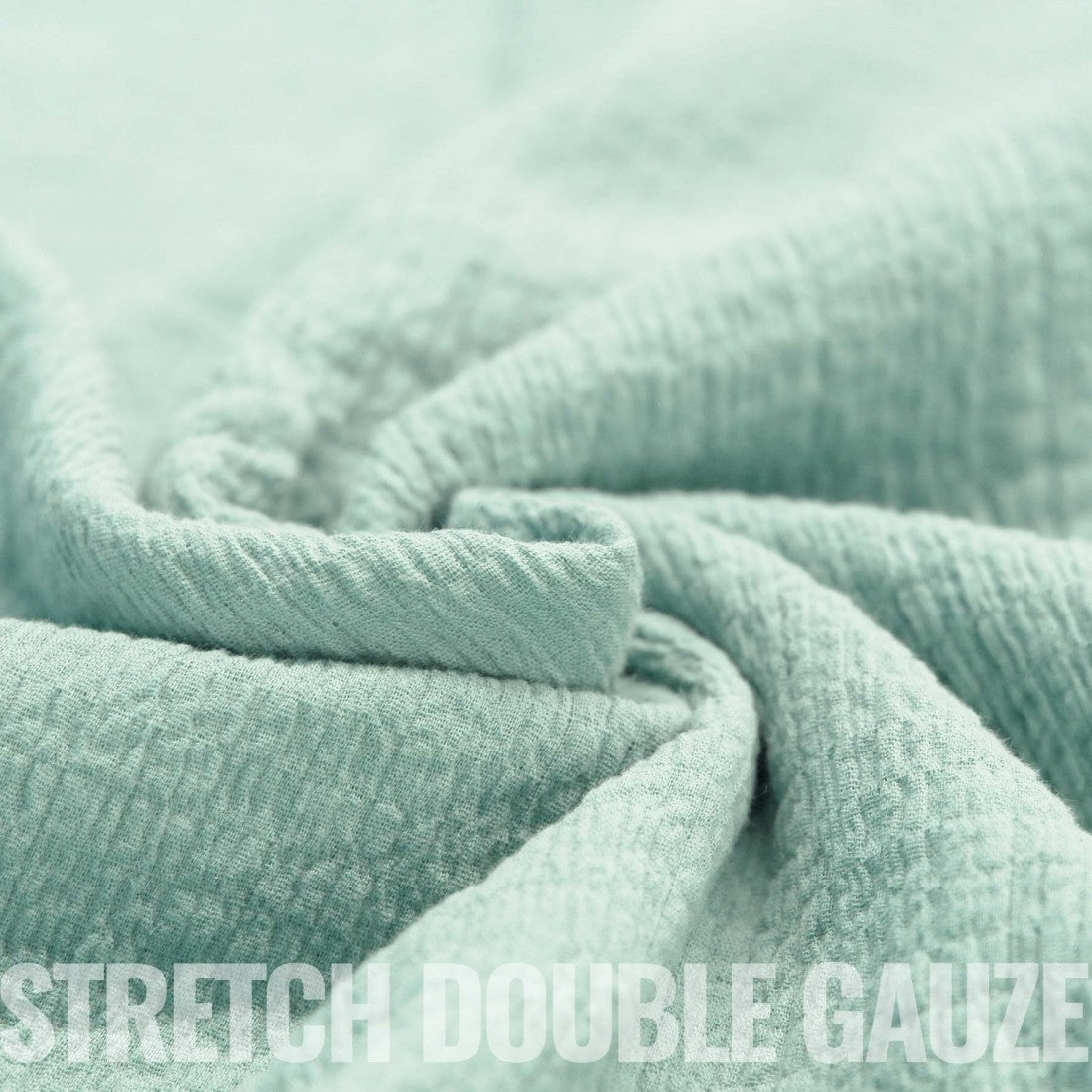 Stretch Double Gauze Fabric - Solid in Sea Green