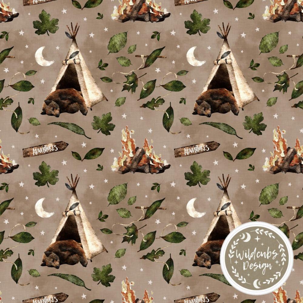 Organic Cotton Jersey - Under the Stars Clay (EXCLUSIVE)-Jersey Fabric-Jelly Fabrics
