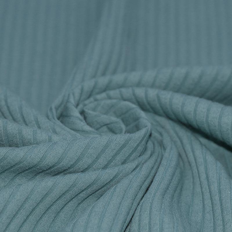 Wide Drop Needle Rib Jersey - Old Green-Jersey Fabric-Jelly Fabrics