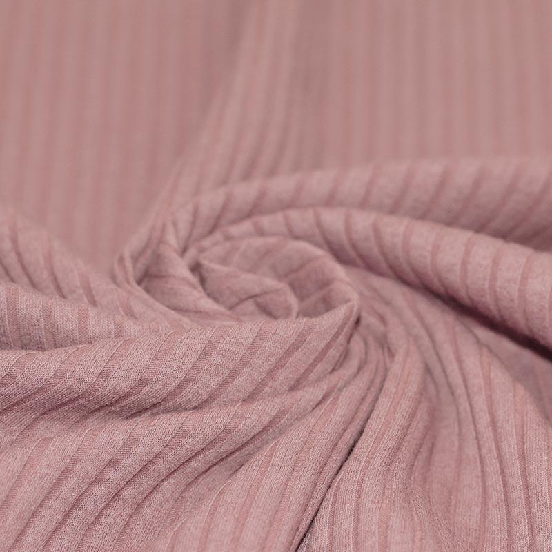 Wide Drop Needle Rib Jersey - Old Pink-Jersey Fabric-Jelly Fabrics