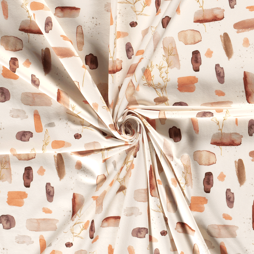 Cotton Jersey - Digital Abstract Strokes-Jersey Fabric-Jelly Fabrics