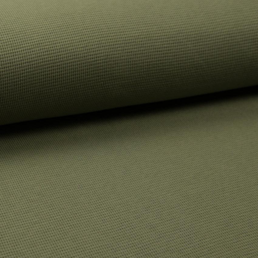 Waffle Knit - Light Army Green-Jersey Fabric-Jelly Fabrics