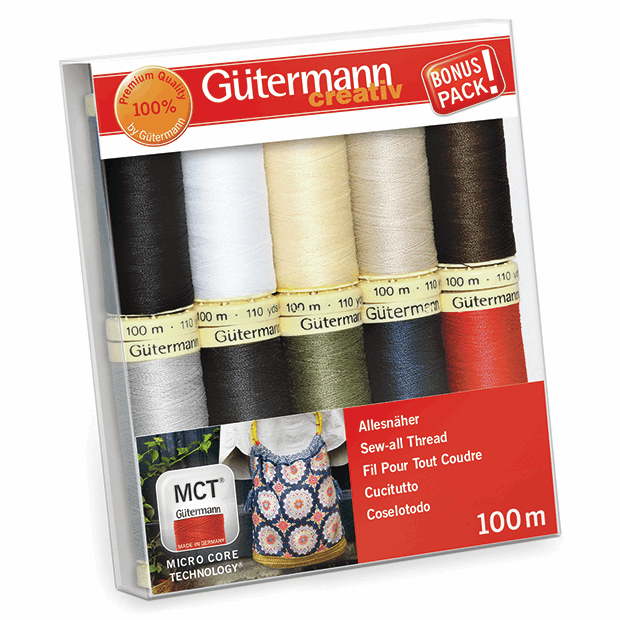 Gutermann Sew-All Thread Set - Assorted Basics (10x 100M)-DIY Kit-Jelly Fabrics