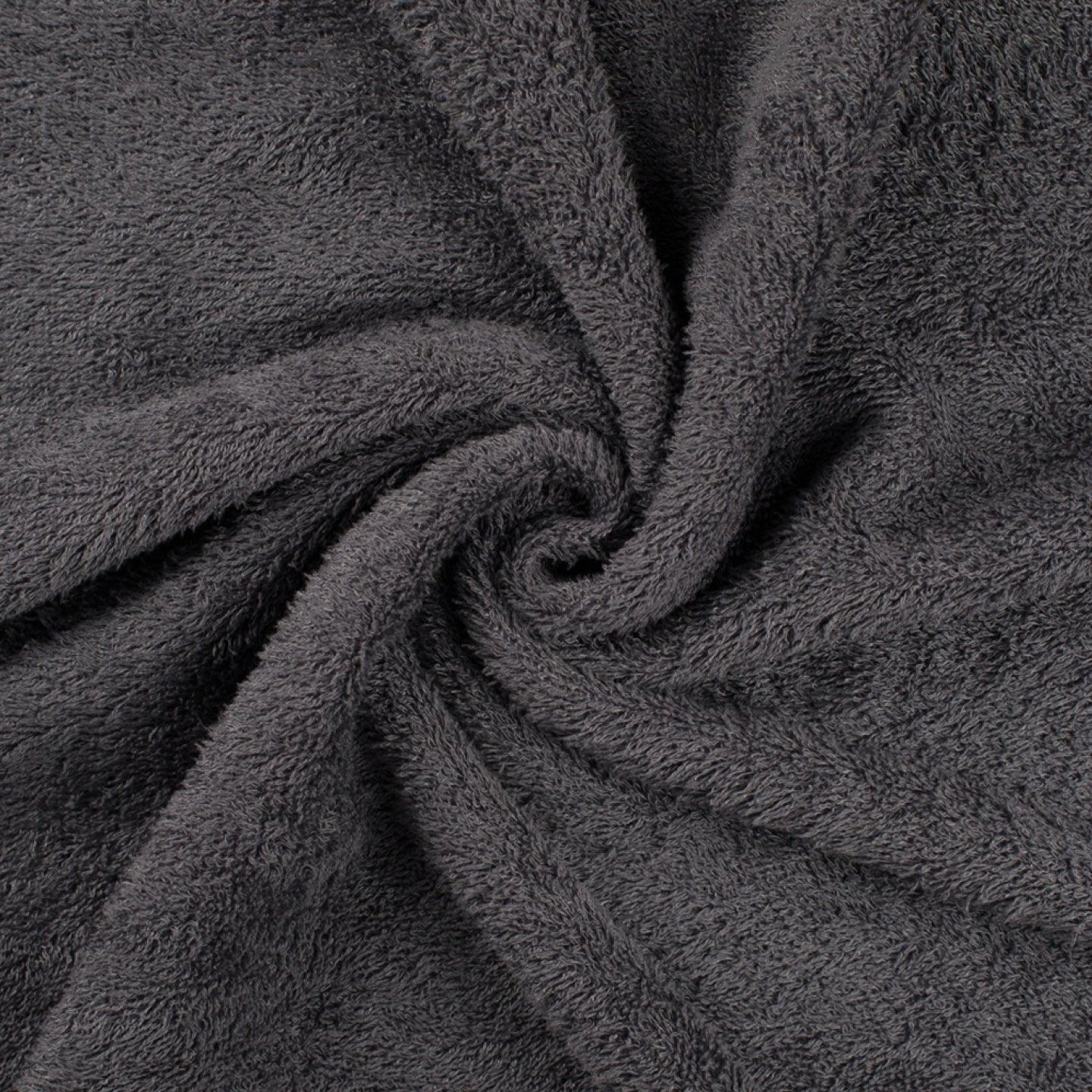 Bamboo Towelling - Dark Grey-French Terry-Jelly Fabrics