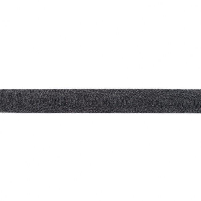 Stretch Bias Binding - Dark Grey Melange-Bias Binding-Jelly Fabrics