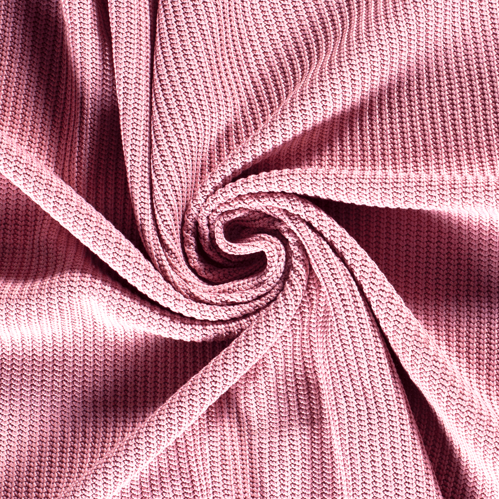 Chunky Knit Fabric - Light Pink-Rib Knit-Jelly Fabrics