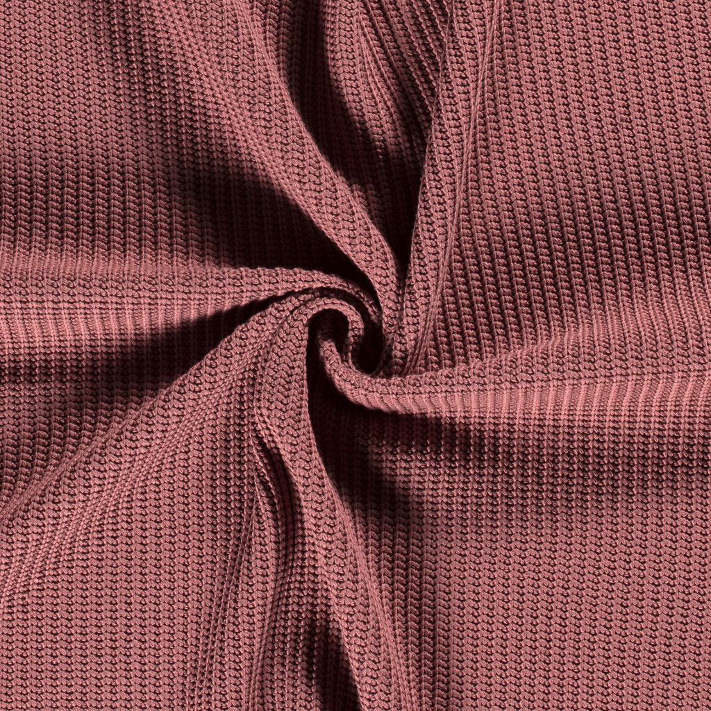 Chunky Knit Fabric - Old Pink-Rib Knit-Jelly Fabrics