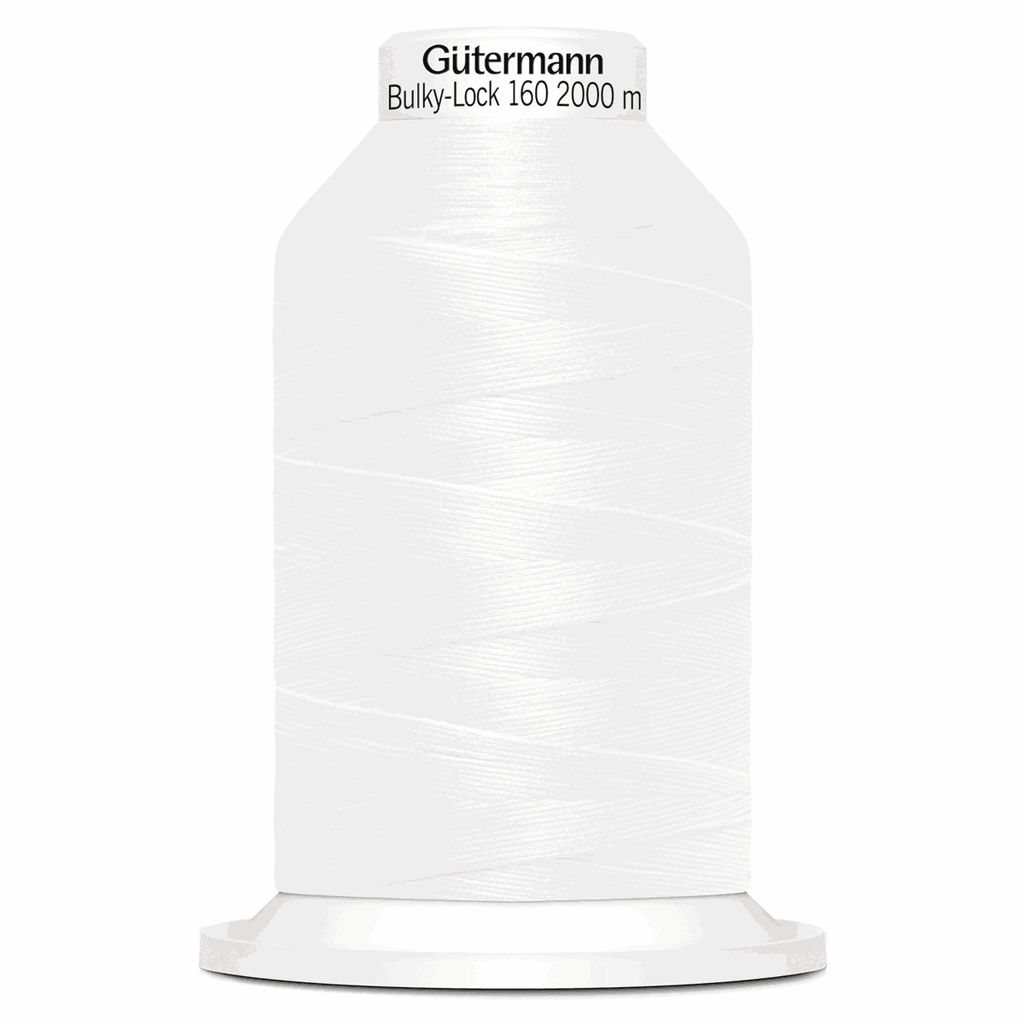 Gutermann Overlock Yarn - Bulky-Lock 160 : 2000 M Blank White (800)-Thread-Jelly Fabrics