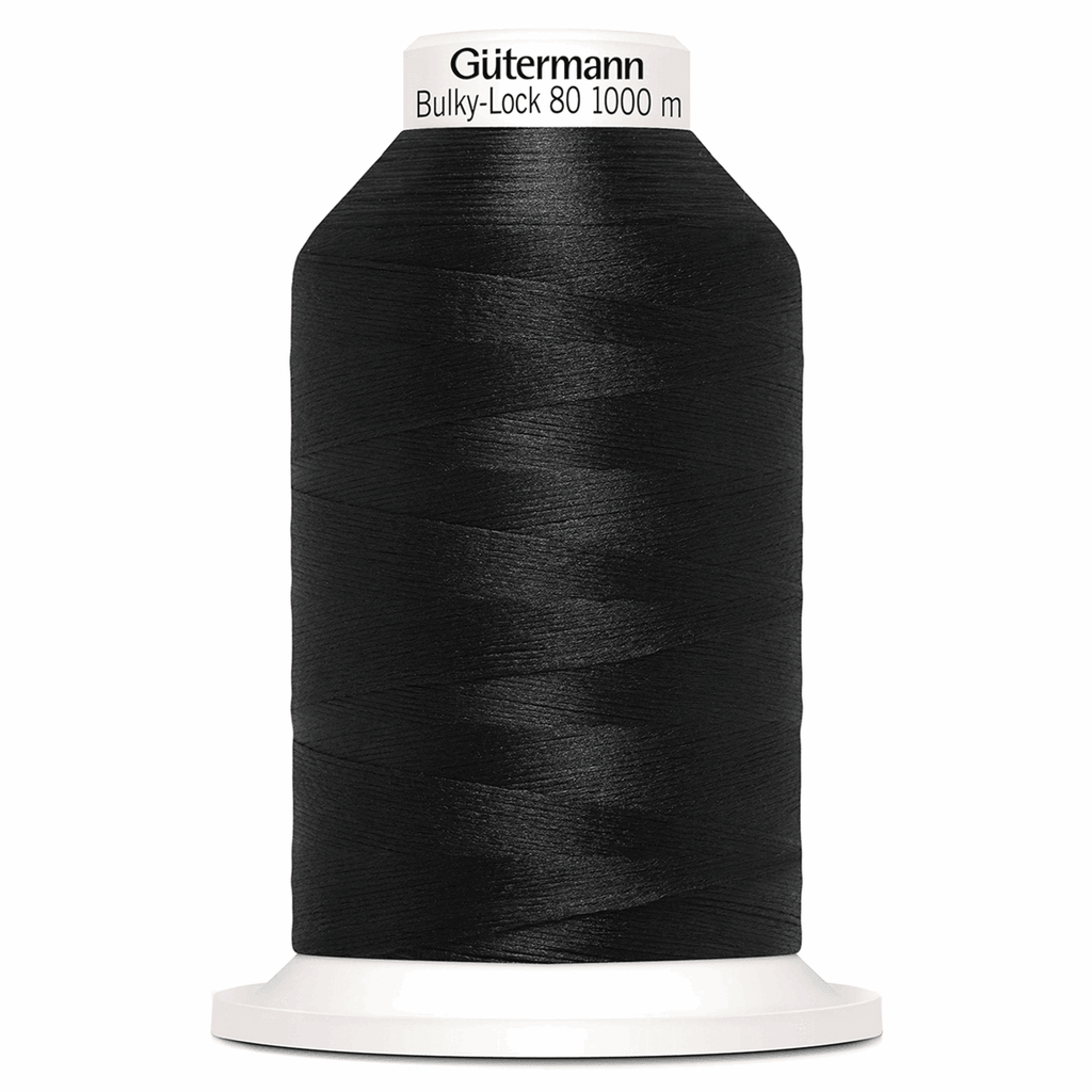 Gutermann Overlock Yarn - Bulky-Lock 80 : 1000 M Black (000)-Thread-Jelly Fabrics