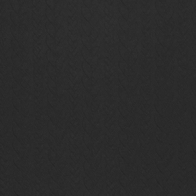 Cable Knit Jersey - Solid in Black-Jacquard-Jelly Fabrics