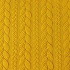 Cable Knit Jersey - Solid in Yellow-Jacquard-Jelly Fabrics