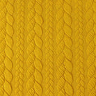 Cable Knit Jersey - Solid in Yellow-Jacquard-Jelly Fabrics