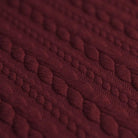 Cable Knit Jersey - Solid in Bordeaux-Jacquard-Jelly Fabrics