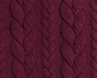 Cable Knit Jersey - Purple Bordeaux-Jacquard-Jelly Fabrics