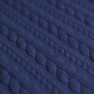 Cable Knit Jersey - Solid in Cobalt-Jacquard-Jelly Fabrics