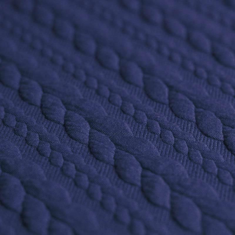 Cable Knit Jersey - Solid in Cobalt-Jacquard-Jelly Fabrics