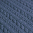 Cable Knit Jersey - Dark Jeans-Jacquard-Jelly Fabrics