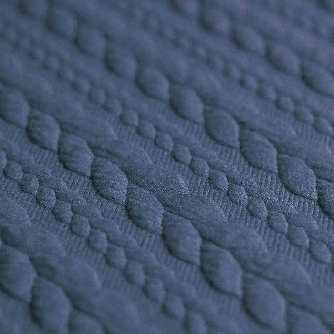 Cable Knit Jersey - Dark Jeans-Jacquard-Jelly Fabrics
