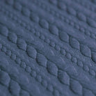 Cable Knit Jersey - Dark Jeans-Jacquard-Jelly Fabrics
