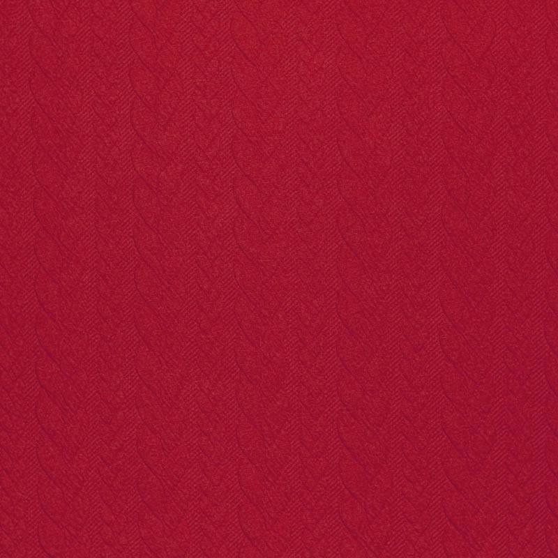 Cable Knit Jacquard Fabric - Solid in Dark Red-Jacquard-Jelly Fabrics