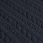 Cable Knit Jersey - Solid in Navy-Jacquard-Jelly Fabrics