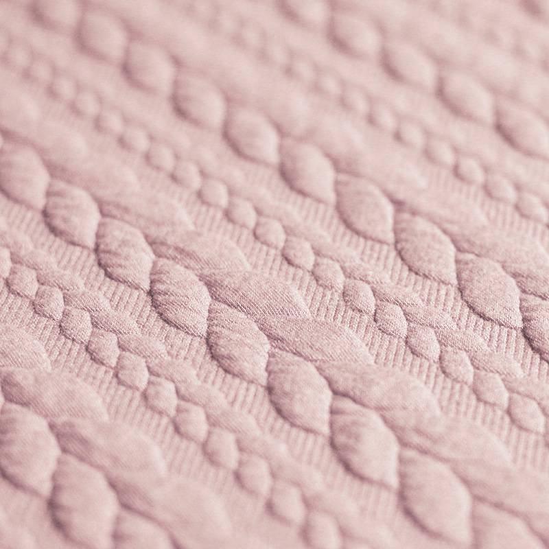 Cable Knit Jersey - Nude Pink-Jacquard-Jelly Fabrics