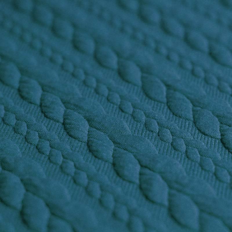 Cable Knit Jersey - Solid in Petrol-Jacquard-Jelly Fabrics
