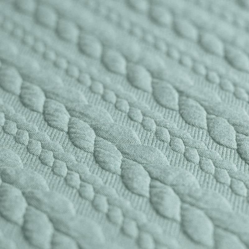 Cable Knit Jersey - Sea Green-Jacquard-Jelly Fabrics