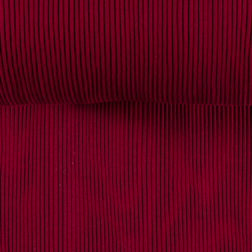 Chunky Tubular Ribbing - Bordeaux-Rib Knit-Jelly Fabrics