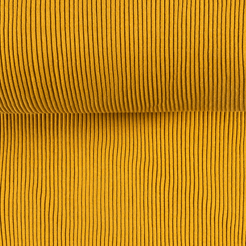 Ochre Yellow Cuff Fabric, Mustard Jersey Ribbing Fabric 