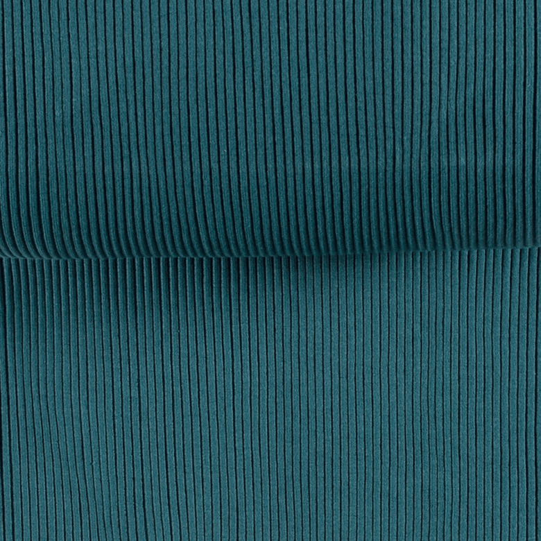 Chunky Tubular Ribbing - Petrol-Rib Knit-Jelly Fabrics